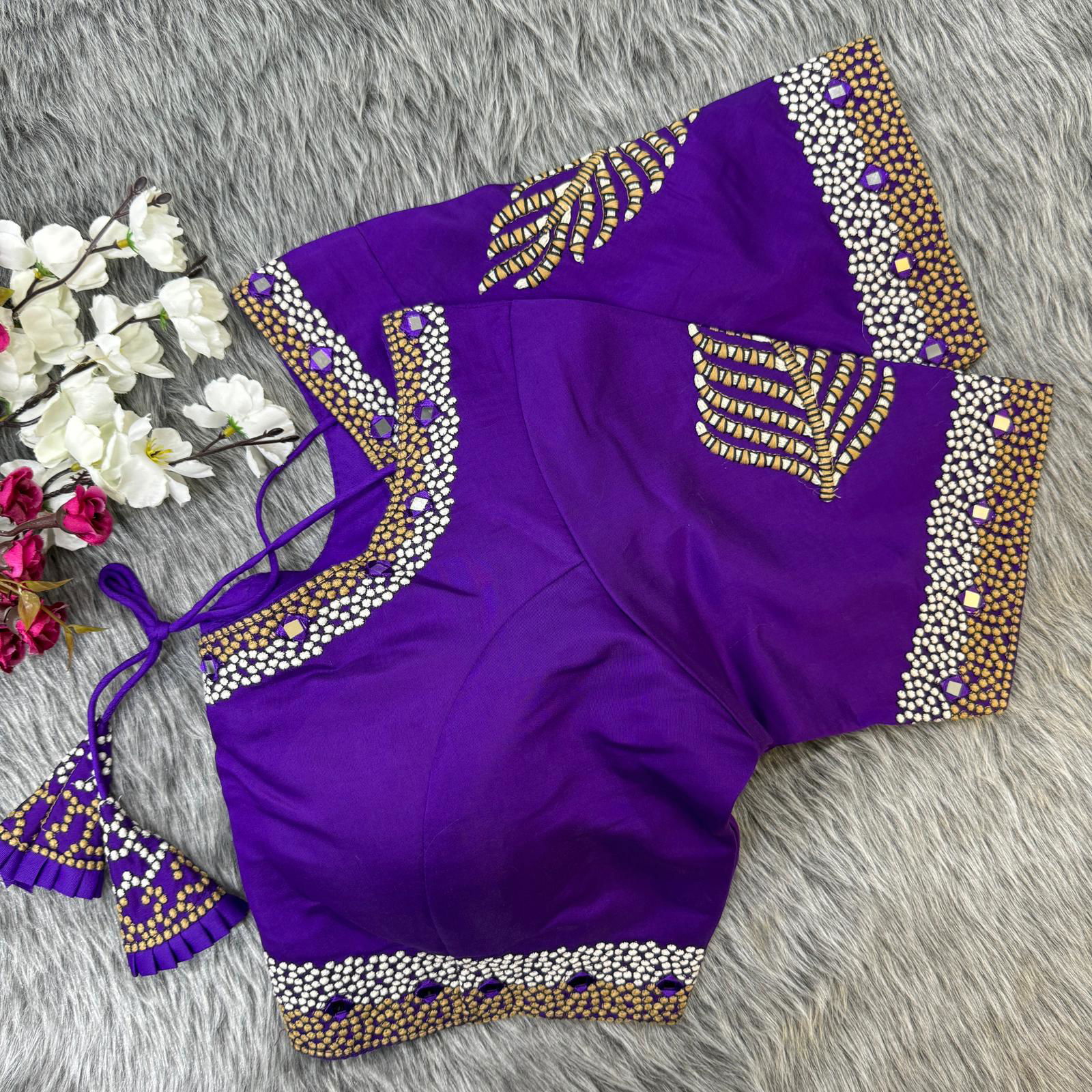 Rk Blouse Designer Soft Silk Heavy Work Party Wear Blouse Wholesale Online
